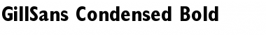 GillSans Condensed Font