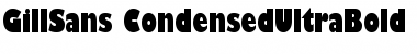 GillSans-CondensedUltraBold Ultra Bold Font