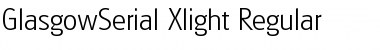 GlasgowSerial-Xlight Regular Font