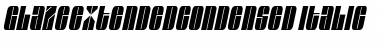 GlazeExtendedCondensed Italic Font