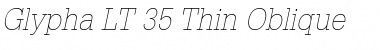 Glypha LT Thin Italic Font