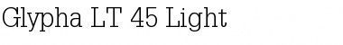 Glypha LT Light Regular Font