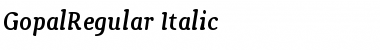 GopalRegular Italic Font