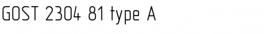 GOST type A Standard Font