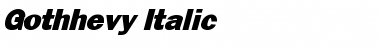 Gothhevy-Italic Regular Font