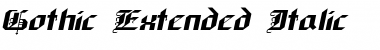 GothicExtended Italic Font