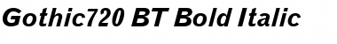 Gothic720 BT Bold Italic