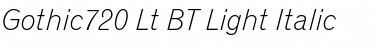 Gothic720 Lt BT Font