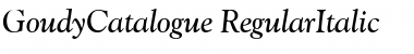 GoudyCatalogue RegularItalic