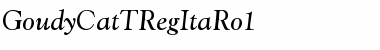 GoudyCatTRegItaRo1 Regular Font