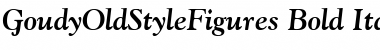 GoudyOldStyleFigures BoldItalic Font