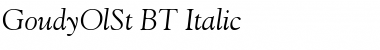 GoudyOlSt BT Italic