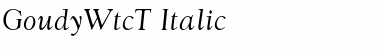 GoudyWtcT Italic Font