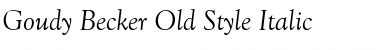 Goudy Becker Old Style Italic Font