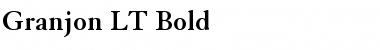 Granjon LT Bold Font