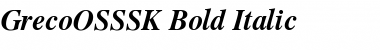 GrecoOSSSK Bold Italic