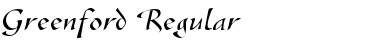 Greenford Regular Font