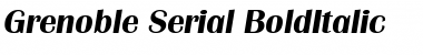 Grenoble-Serial BoldItalic Font