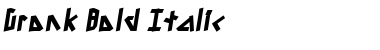 Gronk Bold Italic Font