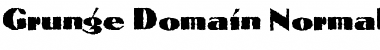 Grunge Domain Normal Font