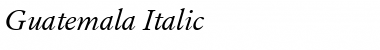 Guatemala Italic Font