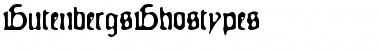 GutenbergsGhostypes Regular Font