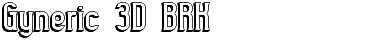 Gyneric 3D BRK Font