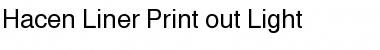 Hacen Liner Print-out Light Font