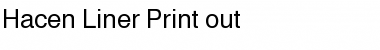 Hacen Liner Print-out Font