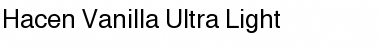 Hacen Vanilla Ultra Light Regular Font