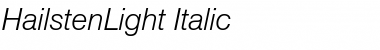 HailstenLight Italic Font