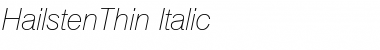 HailstenThin Italic Font