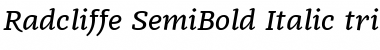 Radcliffe Text Medium Italic Font