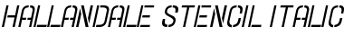 Hallandale Stencil Italic JL Font
