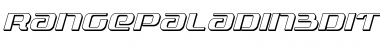 Range Paladin 3D Italic Font
