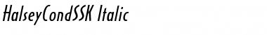 HalseyCondSSK Italic Font