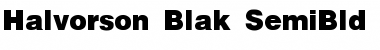 Halvorson-Blak-SemiBld Regular Font