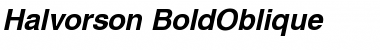 Halvorson-BoldOblique Font