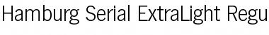 Hamburg-Serial-ExtraLight Regular Font