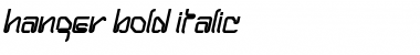 Hanger Bold Italic Font