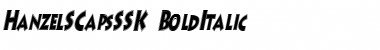 HanzelSCapsSSK BoldItalic Font