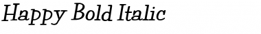Happy Bold Italic Font
