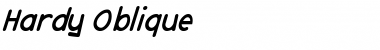Hardy Oblique Font