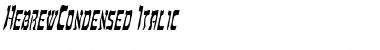 HebrewCondensed Italic