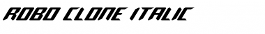 Robo-Clone Italic Italic Font