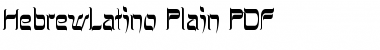 HebrewLatino Plain Font