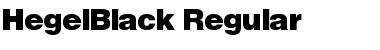 HegelBlack Font