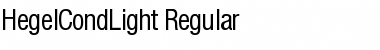 HegelCondLight Font