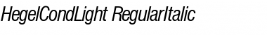 HegelCondLight RegularItalic Font