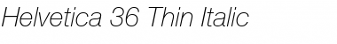 Helvetica 35 Thin Italic